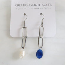 Load image into Gallery viewer, Boucles d’oreilles Harmonie Océane ~ Création unique
